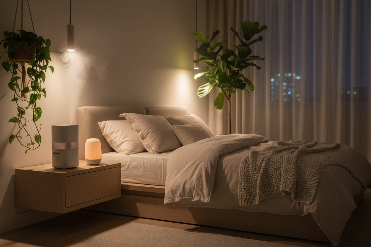 Advanced Bedroom Environmental Optimization: Bedroom Comfort Systems, Humidifiers, and Essential Oil Diffusers for Sleep Enhancement