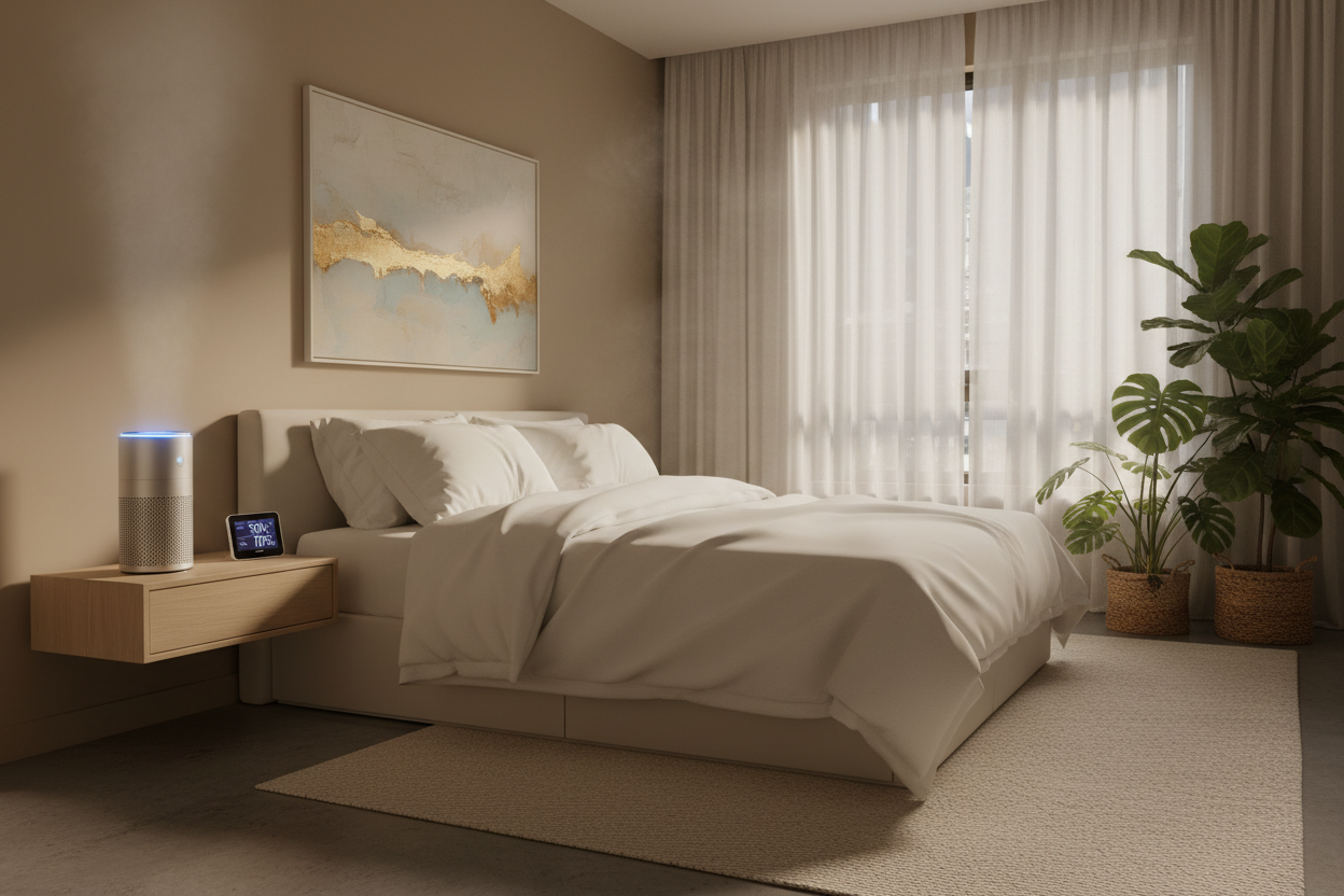 Creating a Healthier Sleep Environment with Bedroom Comfort Systems, Humidity Monitors, and Air Purifiers