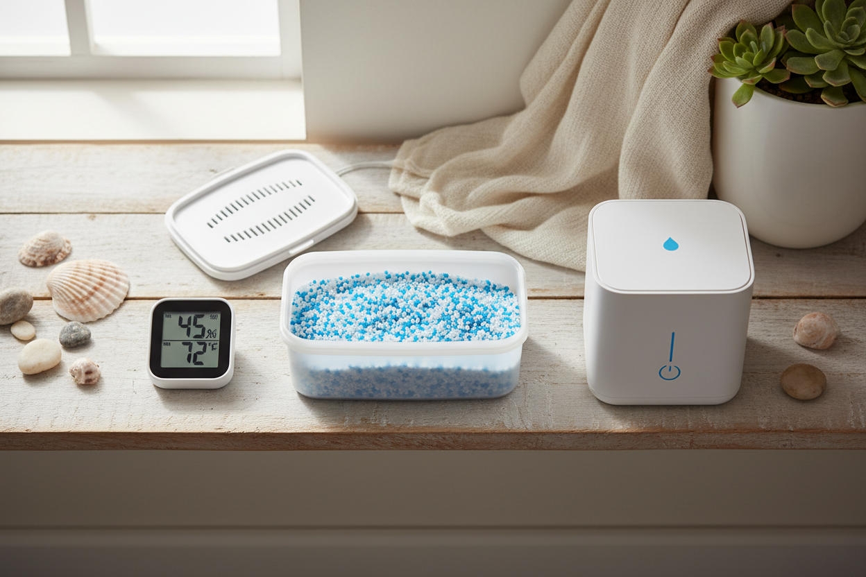 Moisture Stability at Home — Absorbers, Monitors & Dehumidifiers Working Together