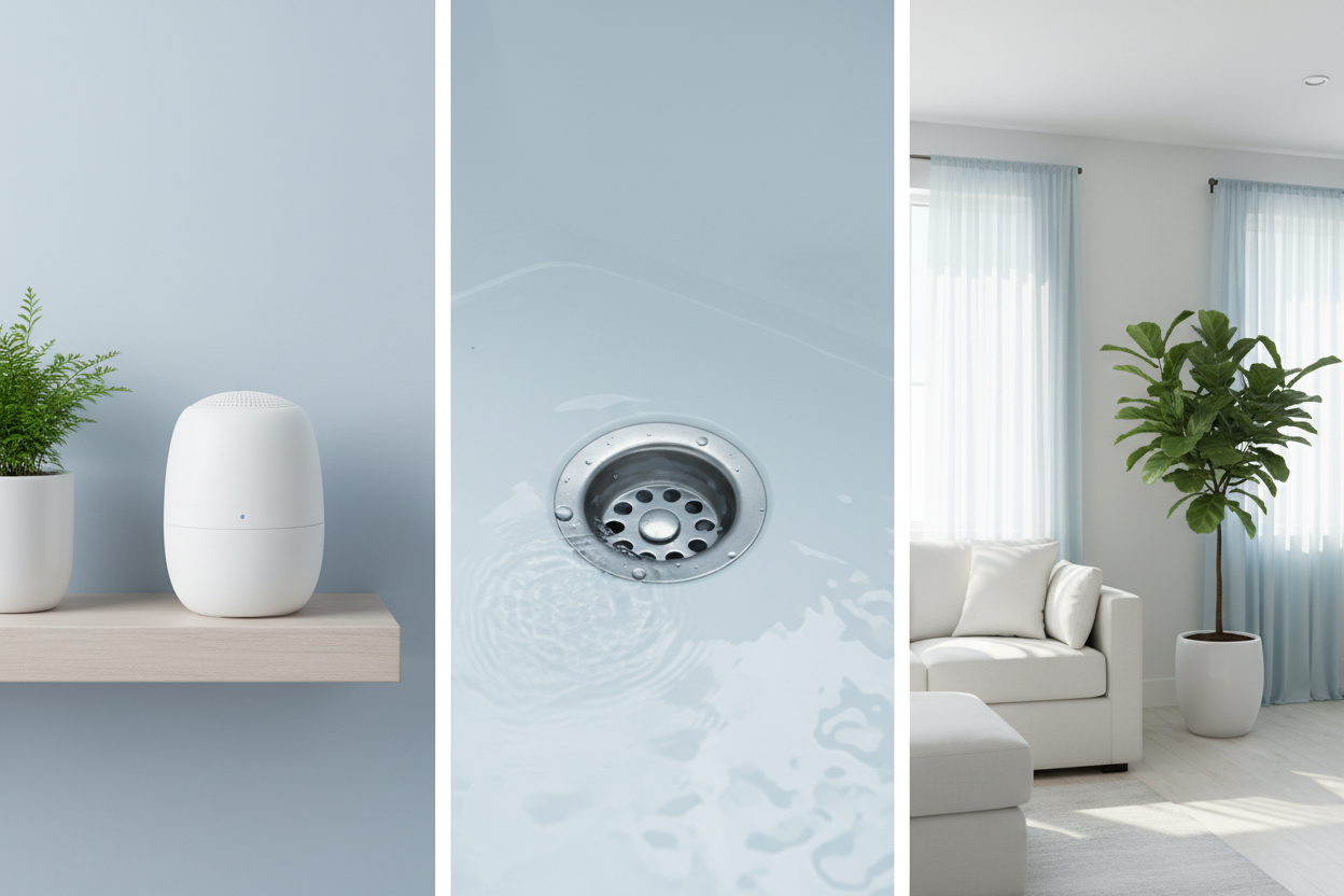 Odor-Free Living Spaces — Absorbers, Drain Maintenance & Air Quality Support