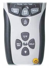 CEM Psychrometer with Infrared Thermometer, Humidity Meter, Dew Point - Image 4
