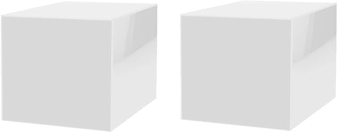 2 Pack 10 Inch White Acrylic Display Box by MarketingHolders