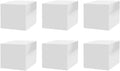 6 Pack Food Riser for Buffet Table White Acrylic Square Box 9" Display Stand by MarketingHolders