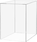 Tall Display Box Clear Acrylic 12" x 12” x 19” No Lid Hollow Pedestal 5 Sided by MarketingHolders