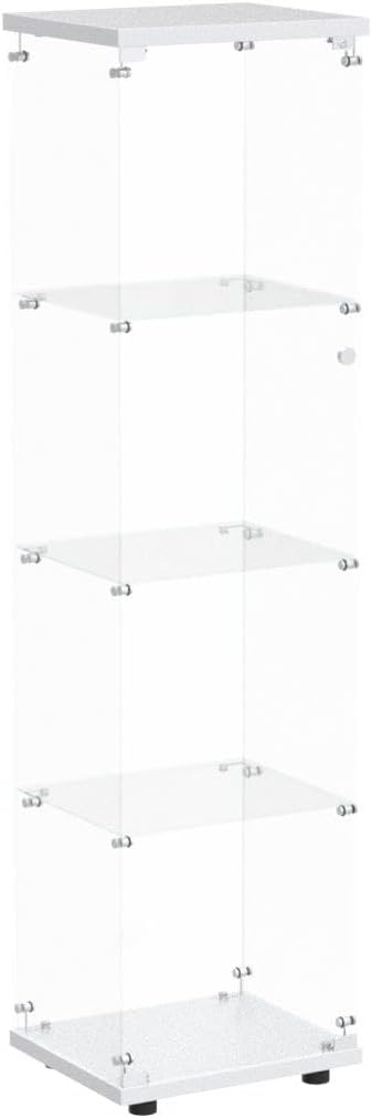 Yoluckea 4 Shelves Glass Display Cabinet - Image 5