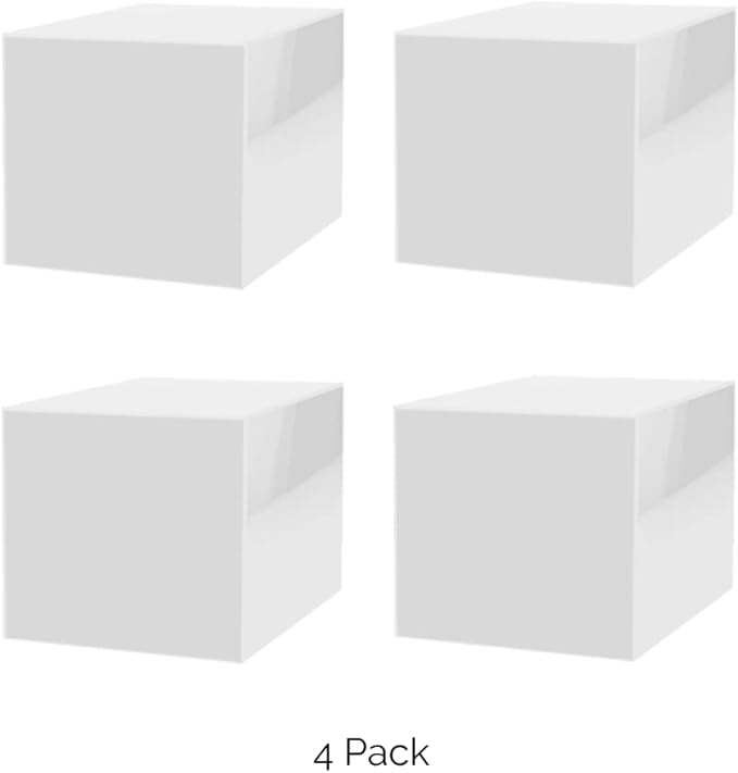 4 Pack 12" White Acrylic Display Box - Image 2