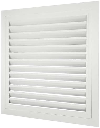 Powder-Coated Steel White Air Filter Grille by Unknown