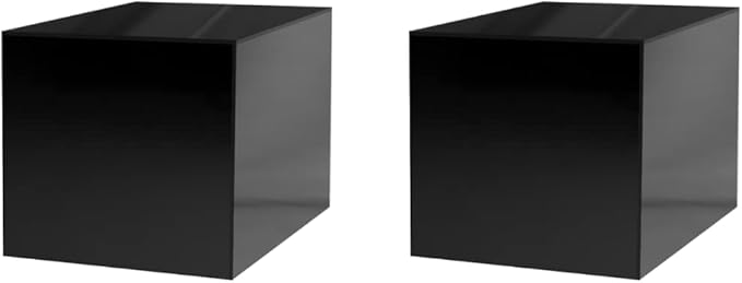 2 Pack 7 Inch Black Acrylic Display Box Versatile Square Plexiglass Retail by MarketingHolders