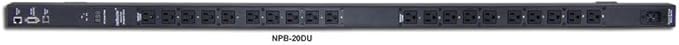 netBooter NPB-20DU Remote Switched & Metered 0-U 20 Outlet Power Strip/PDU by SynaccessNetworkInc
