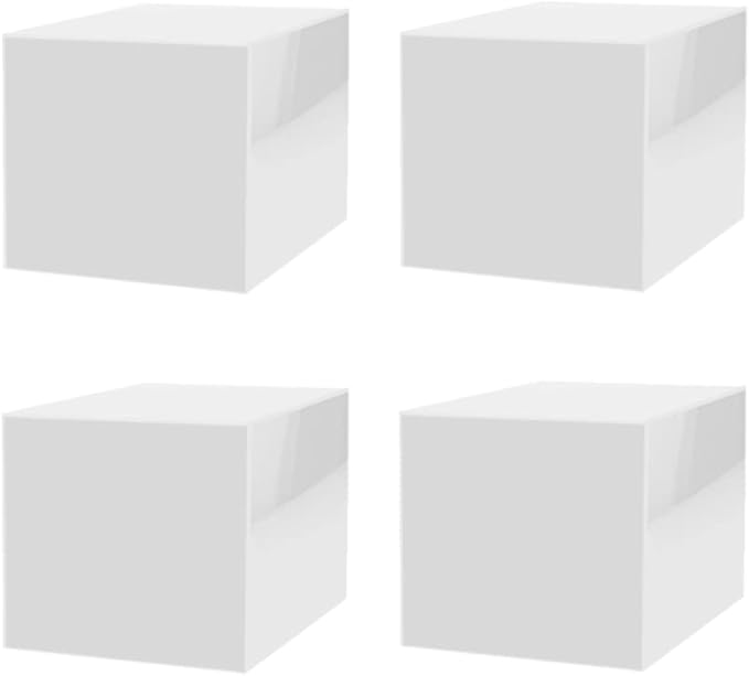 4 Pack 12" White Acrylic Display Box by MarketingHolders