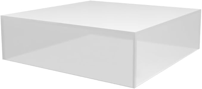 Frosted Acrylic Display Box Versatile 5 Sided Pedestal 6.75" x 6.75" x 2" by MarketingHolders