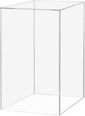 Tall Display Box Clear Acrylic 12" x 12” x 24” No Lid Hollow Pedestal 5 Sided by MarketingHolders