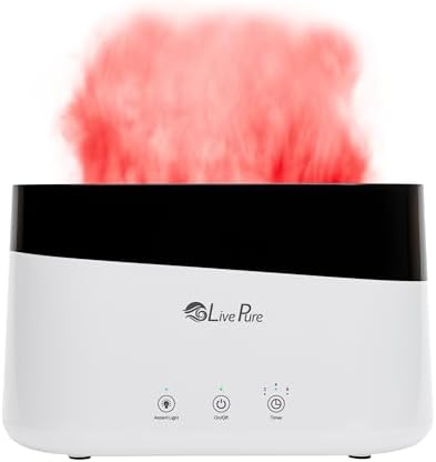 LivePure LP300HUM Aqua Flame Cool Mist Humidifier – Small Ultrasonic Plant - Image 8