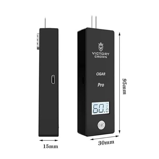 Digital Cigar Humidity Meter Portable Electric Moisture Guage Tester Reader - Image 3