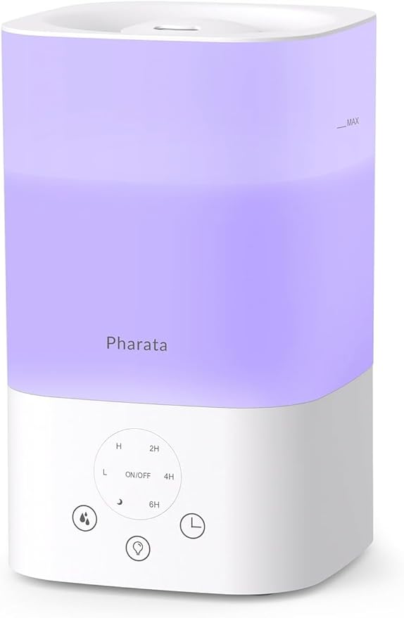 Humidifiers for Bedroom Home, 3.5L Top Fill Air Cool Mist Humidifiers for Baby by pharata