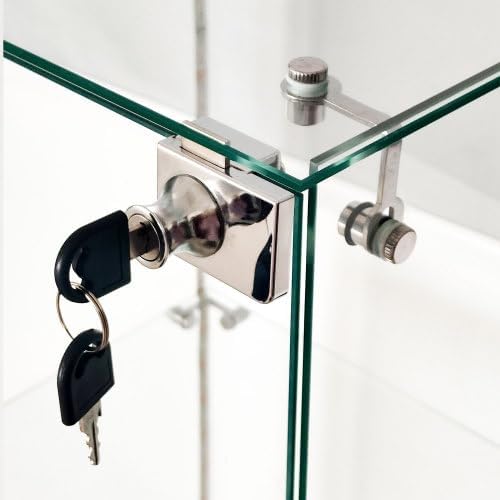 Yoluckea 2 Tiers Glass Display Cabinet - Image 8