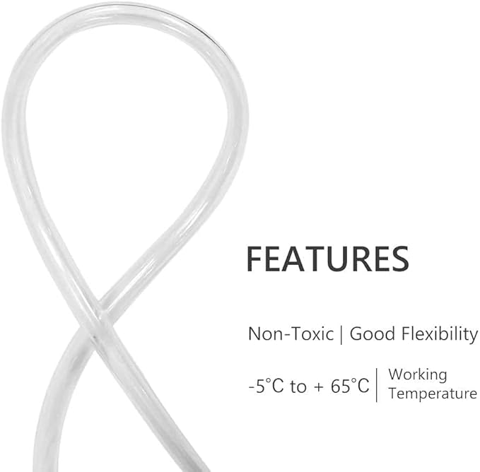 Eastrans 25ft x1/8" ID Clear Vinyl Tubing, Flexible Hybrid PVC Tubing Hose - Image 4