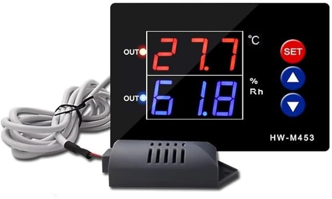 HW-M453 Digital Temperature Humidity Controller, Dual Output Relay by PETSTIBLE