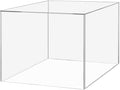 4 Pack Clear Acrylic Display Box Countertop Showcase Bin 7.75" x 8" x 6" Inch by MarketingHolders