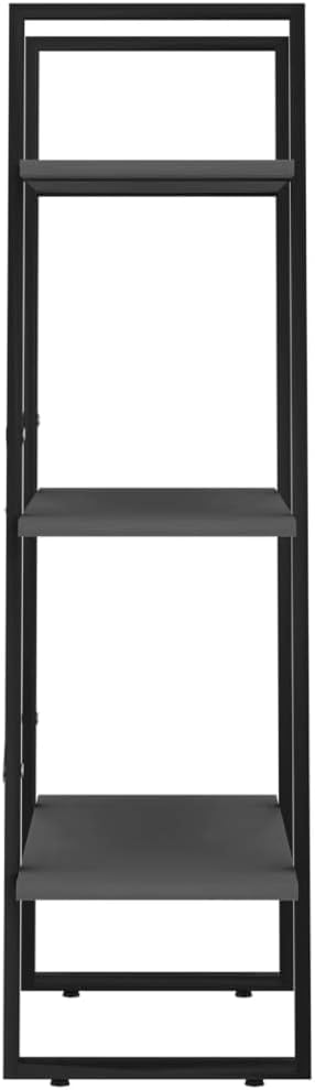 Grey Metal Medium Storage Shelf 11.8 x 23.6 x 41.3 in 3 Tier Rectangular - Image 7