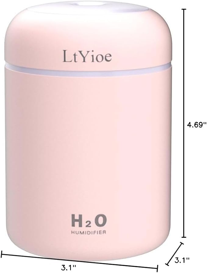 Colorful Cool Mini Humidifier, USB Personal Desktop Humidifier - Image 7