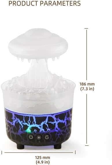BOHOFAM Aroma Essential Oil Diffuser, Rain Cloud humidifier Simultaneously - Image 8