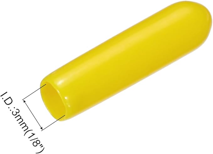 uxcell 20pcs Rubber End Caps 3mm ID Vinyl PVC Round Tube Bolt Cap Cover Screw - Image 3