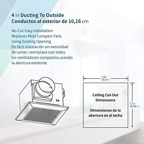 Tech Drive Very Quiet 80 CFM, 1.5 Sone No Attic access Needed Installation - Image 8