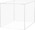 Acrylic Pedestal Display 18 Inch Tall Box Riser Vertical Rectangle Column Clear by MarketingHolders