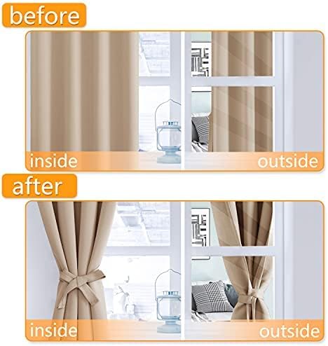 Hiasan Blackout Curtains for Bedroom, 52 x 54 Inches Long - Image 5
