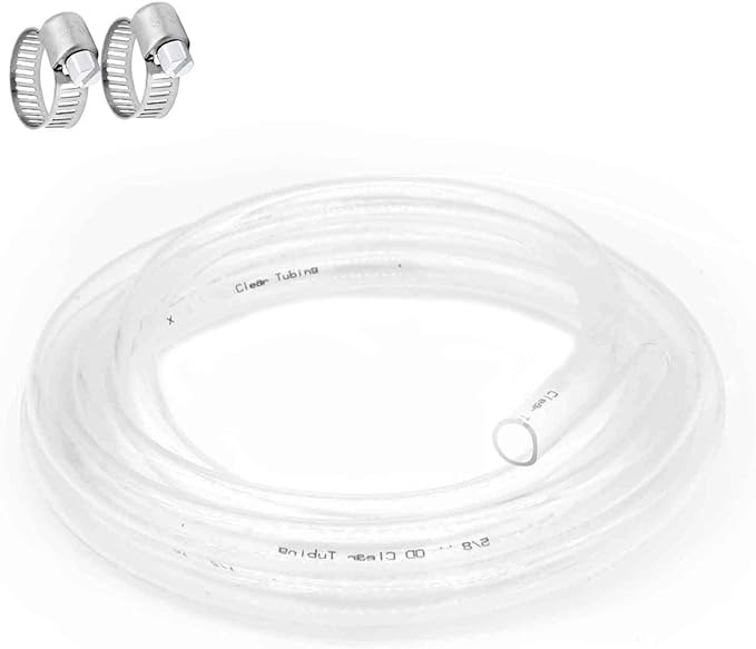 Clear Vinyl Tubing 5/8" ID × 13/16" OD -25 Ft 60PSI, Flexible Plastic Tube by ProfessionalBrand