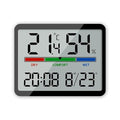 Digital Hygrometer Indoor Thermometer, Clock by LUZSCO