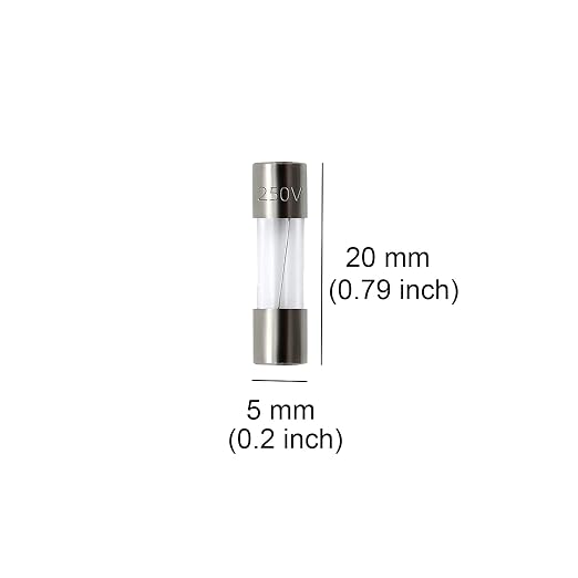 Pack of 10 pcs F2AL Fast-Blow Fuse 2A 250V Glass Fuses 0.2 x 0.79 inch / 5 x 20 - Image 2