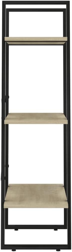 Industrial 4-Tier Storage Shelf 41.3" H Sonoma Oak Engineered Wood & Matte - Image 7