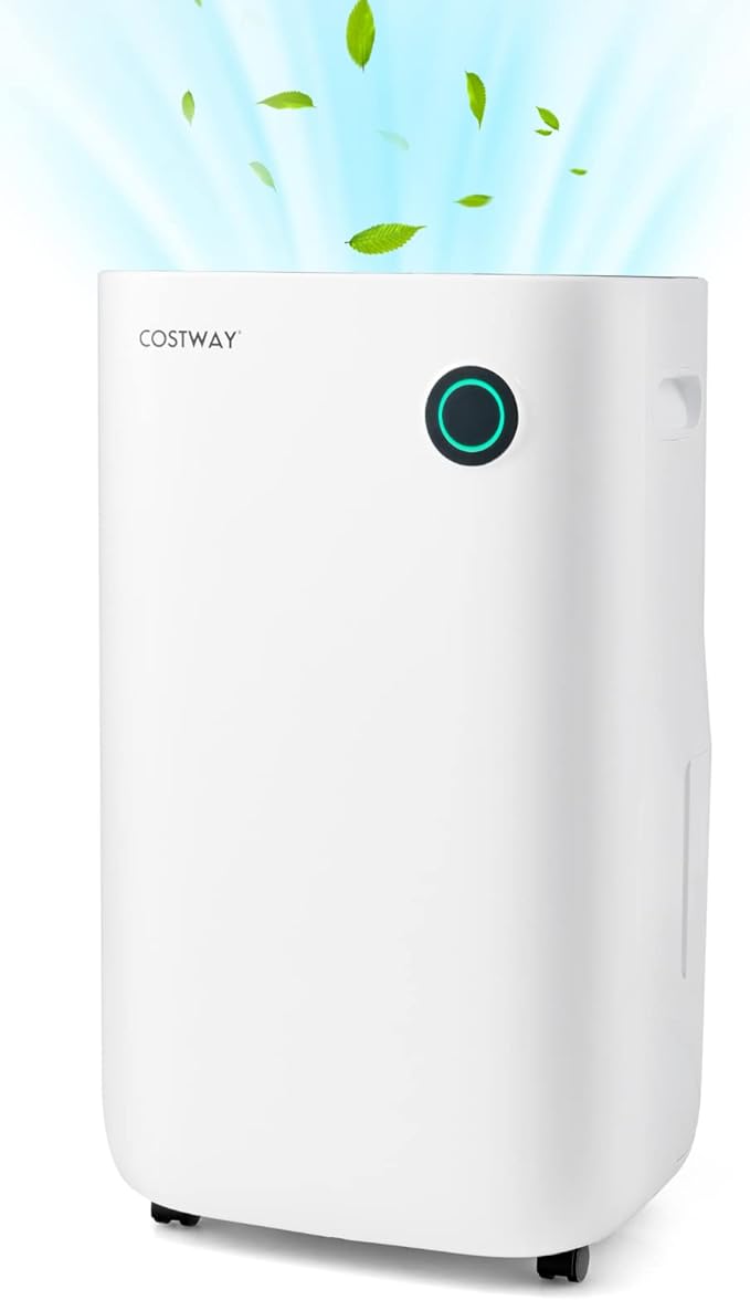 COSTWAY 73 Pint Dehumidifier for Basement, 4500 Sq. Ft Home Dehumidifier by COSTWAY