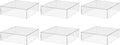 6 Pack Clear Acrylic Display Box Counter Retail Merchandise Storage Bin No Lid by MarketingHolders