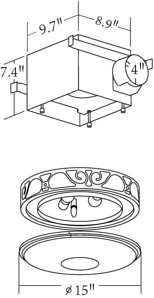 Good Housekeeping 83008 Roman Decorative 110 CFM 3.0 Sones Bathroom Ventilation - Image 6