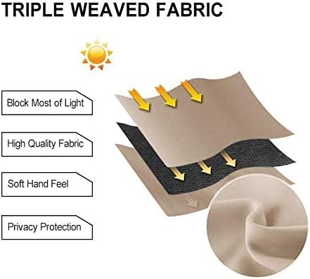 DWCN Beige Blackout Curtain Panel - Image 3