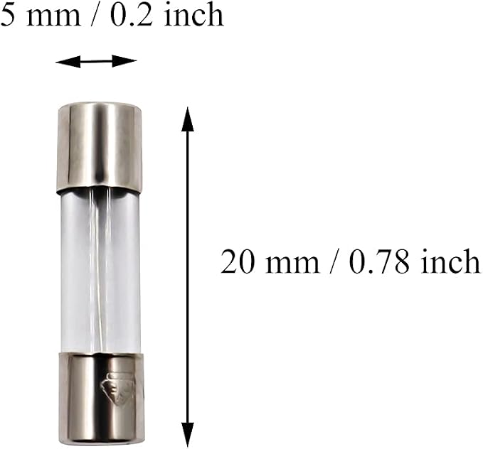 SIXQJZML 10 Pack F2AL Fast-Blow Fuse 2A 2amp 125V Glass Fuses 0.2 x 0.78 inch / - Image 2
