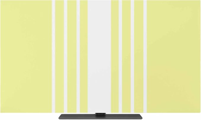 Yellow Stripe Color Block Indoor TV Cover, Elastic TV Screen Protector by Unknown