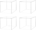 4 Pack 14 Inch Clear Acrylic Display Riser Box by MarketingHolders