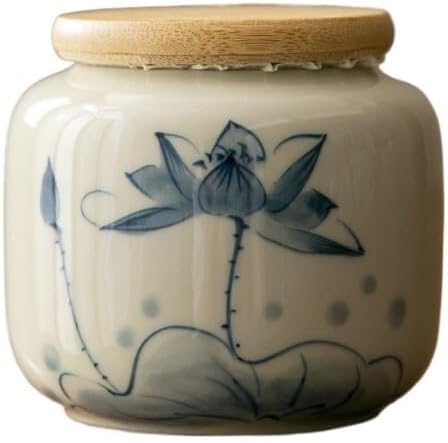 Storage Tank Hand-painted Distant Mountains, Persimmon Tea Cans, Small Ceramic by Unknown