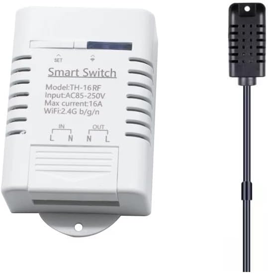 eWeLink Smart 16A Switch with Temperature and Humidity Monitoring, WiFi by MHCOZY