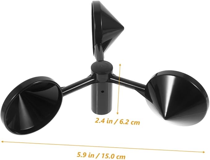 Sosoport 2pcs Wind Gauge Cup Durable Abs Anemometer - Image 5