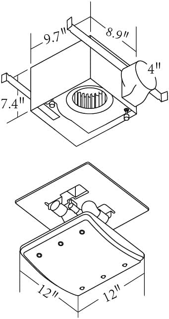 Good Housekeeping 90064 Buckingham Decorative Bathroom Ventilation Exhaust Fan - Image 6