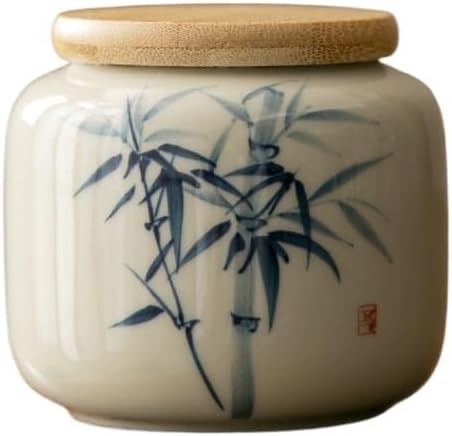 Storage Tank Hand-painted Distant Mountains, Persimmon Tea Cans, Small Ceramic by Unknown