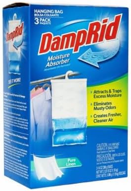 DampRid Pure Linen Hanging Moisture Absorber, 3 Pack, - Image 2