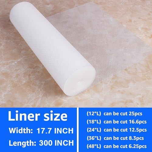 Clear Shelf Liners for Kitchen Cabinets: Waterproof Non-Adhesive Bathroom Shelf - Image 9