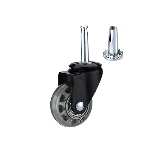 2 inch Floor Friendly Rubber Caster Wheels, Furniture Swivel Casters Set of 5 - Image 2