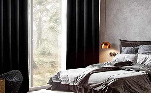 MYSKY HOME Black Out Curtains: Living Room & Bedroom, 52x63 Inch, Thermal - Image 5